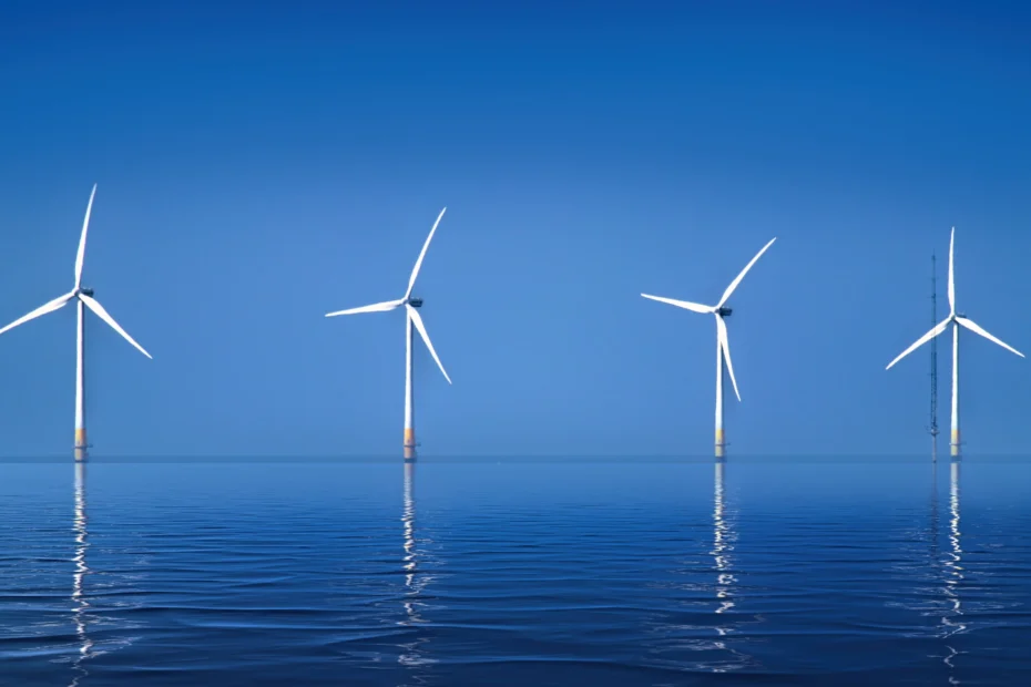 Parque de energia eólica offshore em alto mar nos Estados Unidos