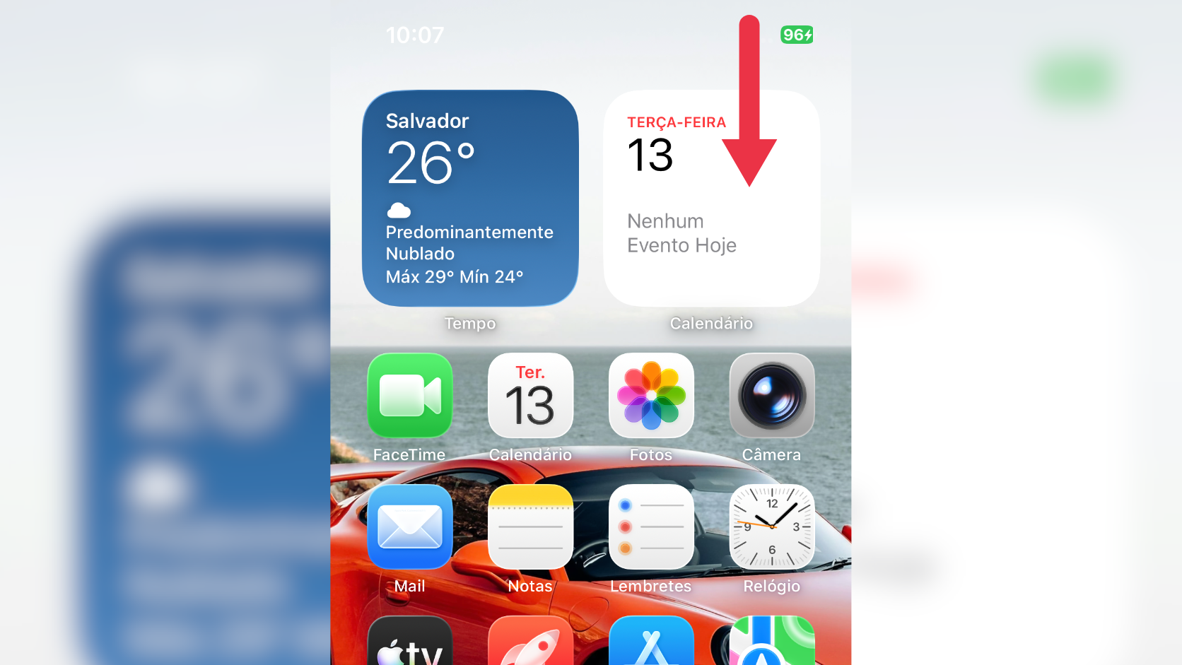 Como abrir a Central de Controle no iPhone no iOS 18
